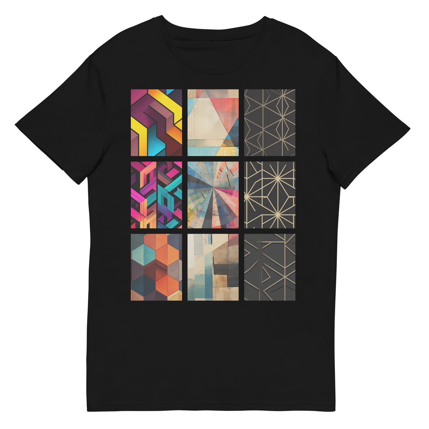 【Geometric & Fibonacci】Men's premium cotton t-shirt