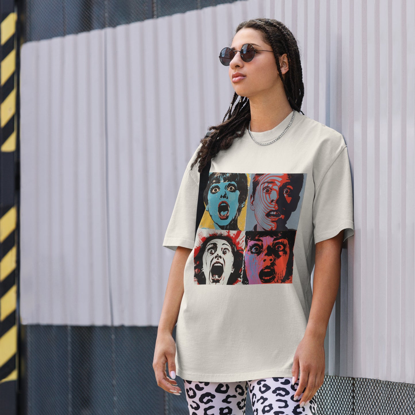 【What did they behold?】Oversized faded t-shirt